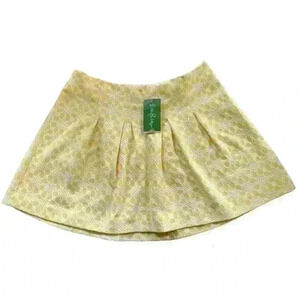 Lilly Pulitzer Yellow Floral Skirt NWT